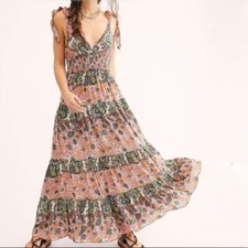 NWT Intimately Free People Let's Smock About It Boho Maxi Dress - L