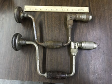 Vintage Lakeside Hand Drill Bit Brace Auger Ratcheting Tool Made In USA VICTOR