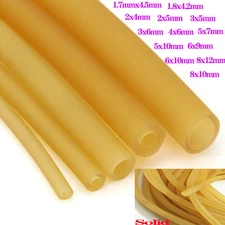Hollow/Solid Yellow Rubber Latex Tube Tourniquet Slingshot Elastic Band 1.6~12mm