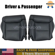 Both Side Bottom Replacement Leather Seat Cover Blk For 2014-2020 Toyota Tundra