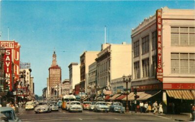 Automobiles First Street San Jose California Postcard Smith Crocker 20-14170