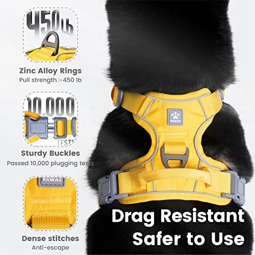Dog Harness for S (Bigger than Normal (Chest: 17"-22'' )) Pineapple Yellow Dog Harness for S (Bigger than Normal (Chest: 17"-22'' )) Pineapple Yellow