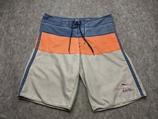 Salt Life Board Shorts Men's size 34 Blue Gray Orange Swim Trunks