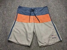 Salt Life Board Shorts Men's size 34 Blue Gray Orange Swim Trunks
