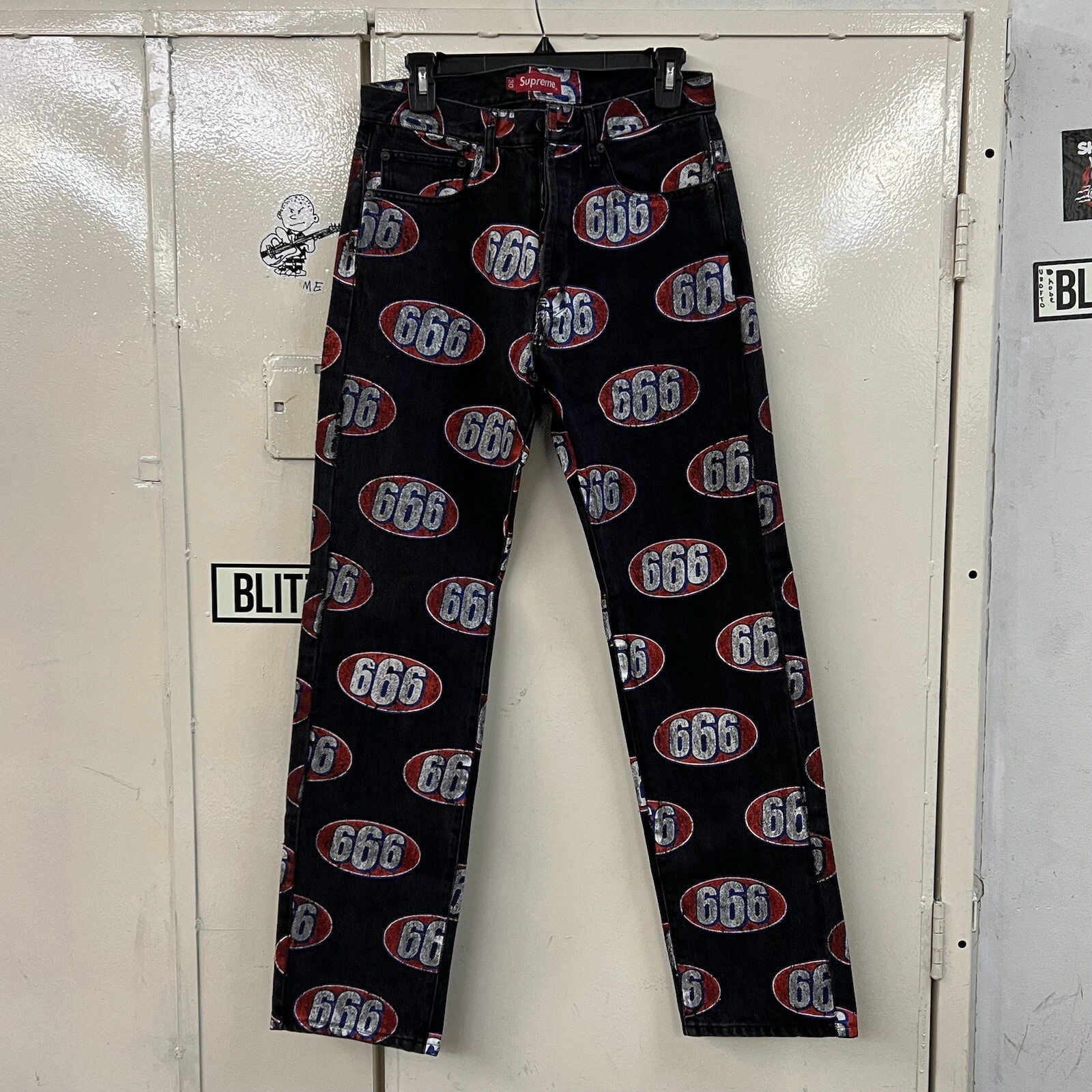SS17 Supreme 666 denim noir taille 30 2017