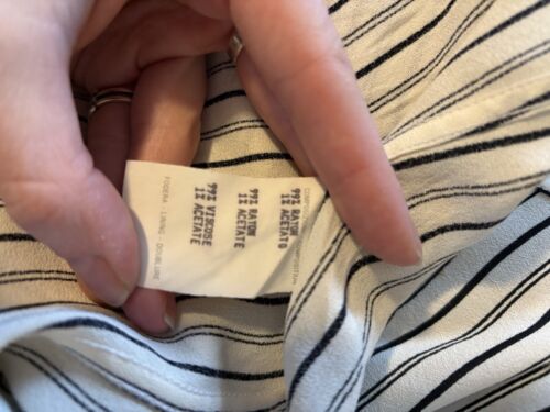 Vintage 1970s Gianni Versace Striped Button Down Made In Italy Blouse Designer - Picture 12 of 12
