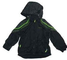 London Fog Boys' Fleece-Lined Hooded Jacket Full Zip Outdoor Black Size L B001