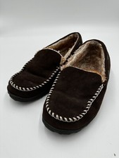 Men  s Brown Fluffy Slippers Unbranded Size 11 Cotton Made In China