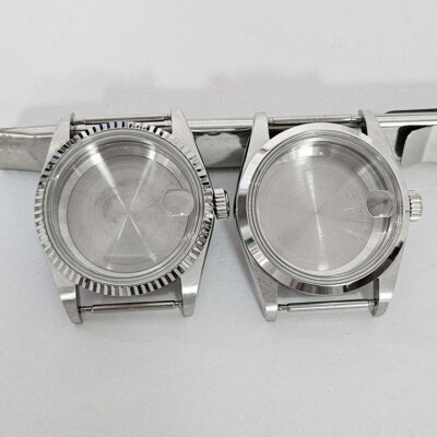 36mm Tooth Oyster Acrylic Stainless Steel Watch Case Für NH35/NH36/4R Movement