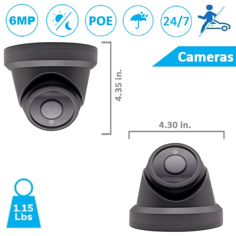 CTVISION 4K NVR 6MP Audio PoE IP Security CCTV Video Surveillance Camera System - Image 3 of 4