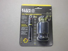 NEW - Klein Tools 32308F 10-in-1 Impact-Rated Stubby Driver Set W/ Flip Socket