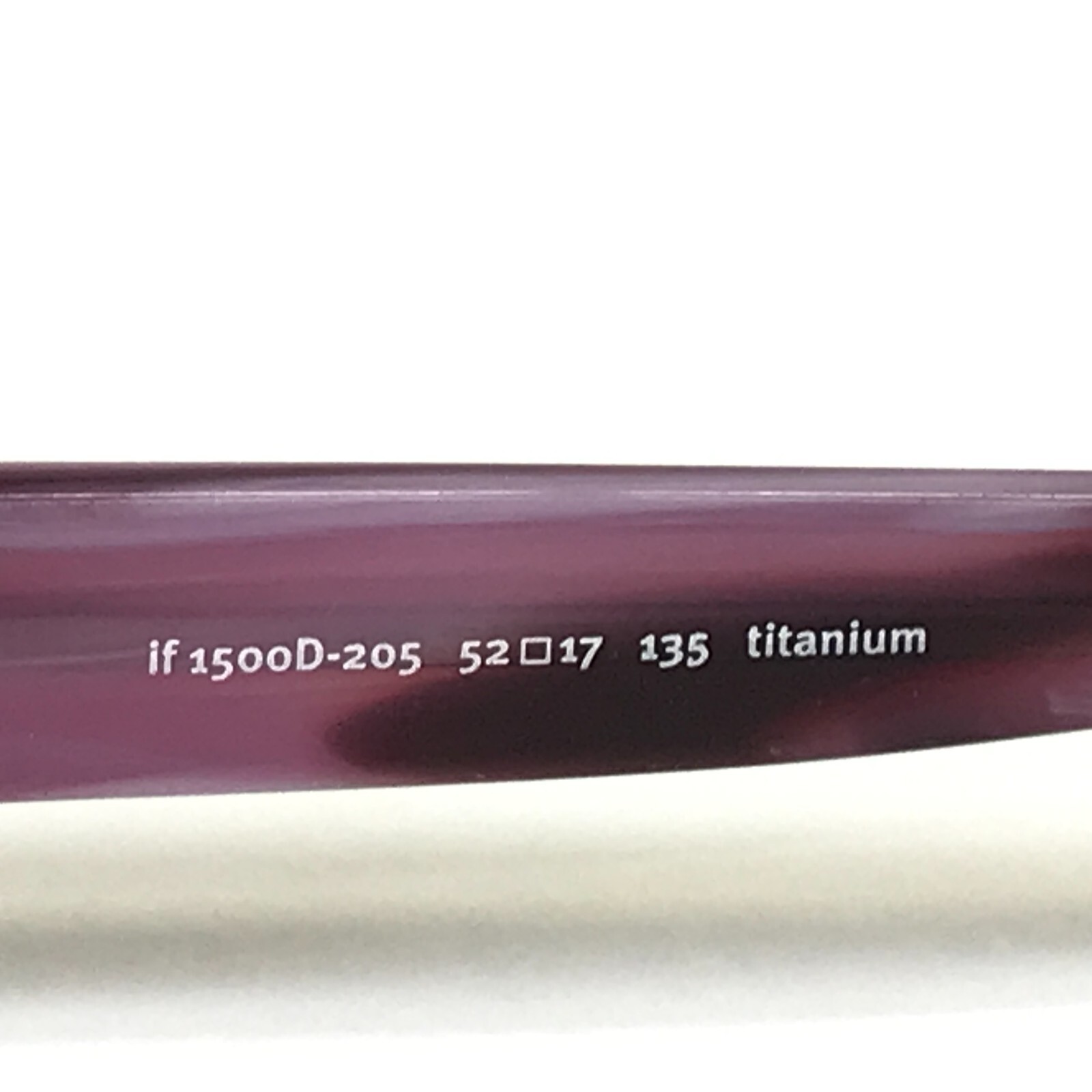 Inface Eyeglasses Frames if 1500D-205 Purple Rectangular Rimless 52-17-135