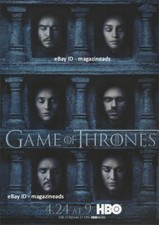 GAME OF THRONES 1-Page PRINT AD 2016 KIT HARINGTON Pedro Pascal EMILIA CLARKE