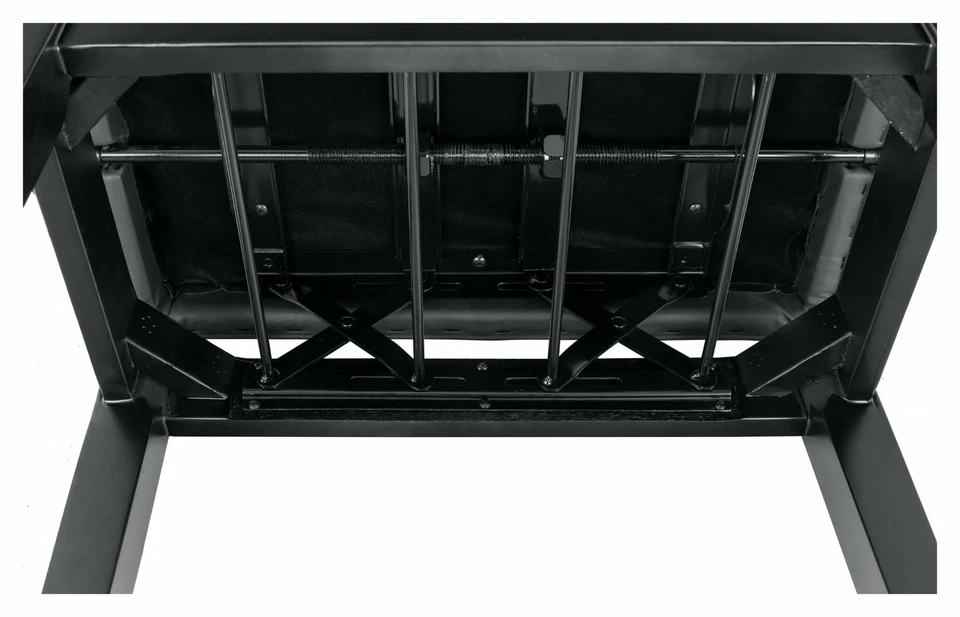 Klavierbank Klavier Stuhl Piano Bank Sitz Hocker Leder stabil Schwarz Hochglanz - Bild 4 von 4