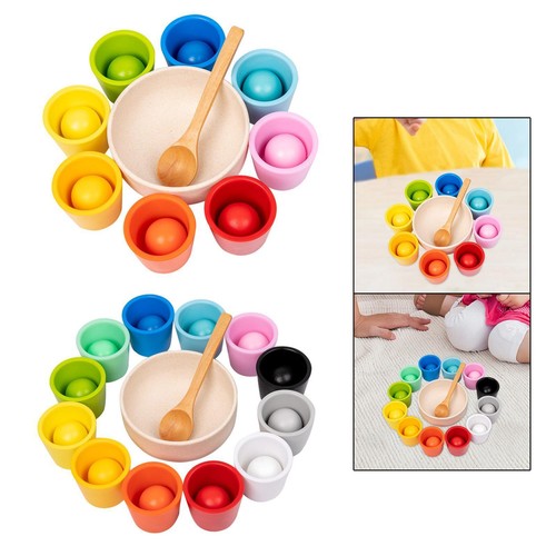 Jouet Montessori 3 En 1 En Bois Pour Enfants 1 2 3 Ans – Tri De Couleurs, Motricité Fine, Avec Sac De Rangement