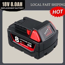 For Milwaukee for M18 18V 8.0Ah Lithium Extended Capacity Battery 48-11-1880