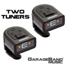 D'Addario PW-CT-12TP NS Micro Headstock Tuner Twin Pack - Guitar, Bass, Ukulele