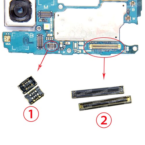 2 x LCD FPC Stecker USB Platine Akku Stecker Anschluss für Samsung Galaxy A53 5G A536