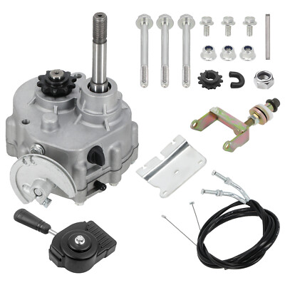 New Go Kart Forward Reverse Gear Box Kit for 2-14HP Engine 4 Stroke Transmission