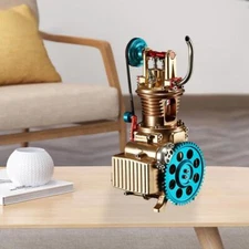TECHING All Metal Mini Single Cylinder Car Engine Assembly Model Building Kits