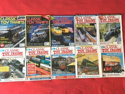 CLASSIC TOY TRAINS (CTT) MAGAZINE 10 COLLECTABLE BACK ISSUES 1990 to ...