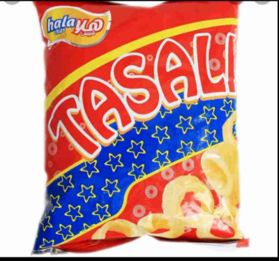 Chips catchup Halal Arabic Tasali 24 pcs x 22gr شيبس تسالي بنكهة الكاتشب اللذيذ