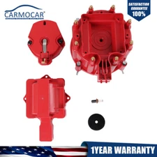 Hei Distributor large Ignition Coil Cap Rotor For Chevy SBC BBC 305 350 454 Red 