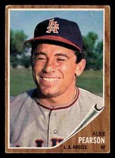 1962 Topps #343 Albie Pearson - Los Angeles Angels (Low Grade)