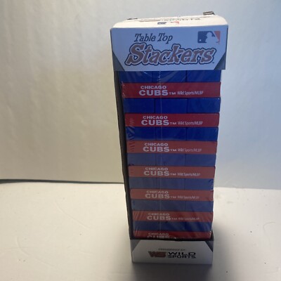 MLB Table Top Stackers Chicago Cubs Game Wood Blocks