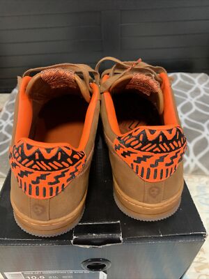 Nike Air Force 1 Downtown LOW BHM QS Brown Orange Size 10.5  display picture 1