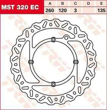 Disco freno Husqvarna CR 125 2000-2013 TRW EC Cross Design MST320EC