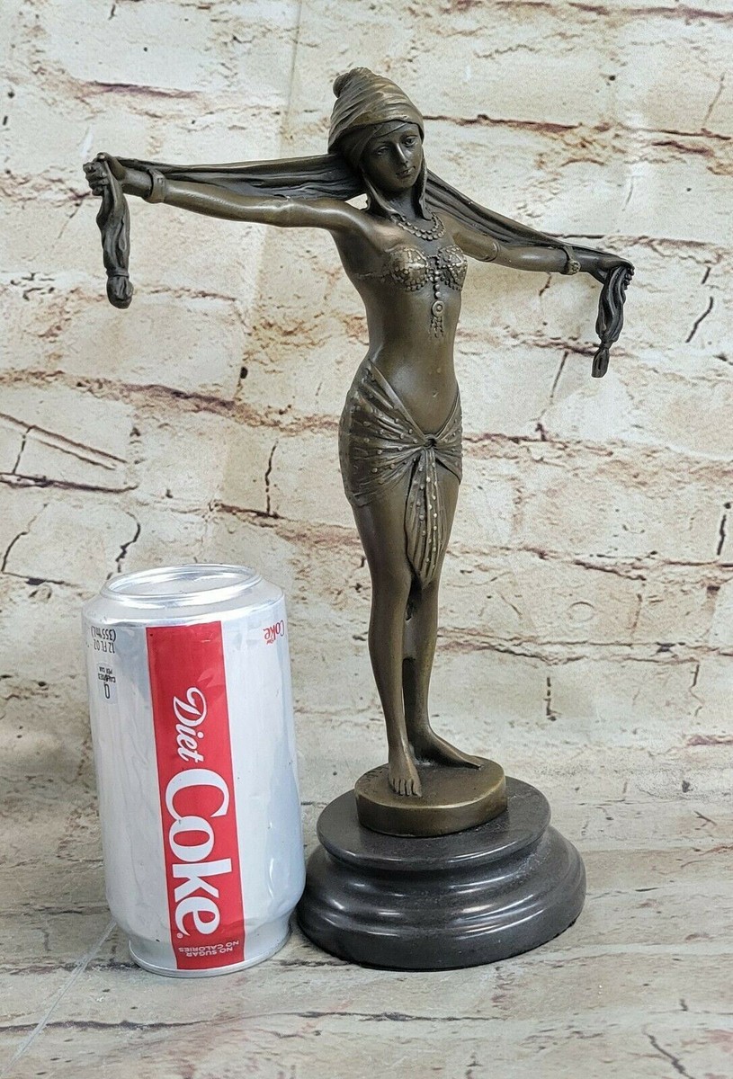 Demetre Chiparus Egyptian Dancer Bronze Sculpture Signed D.H.