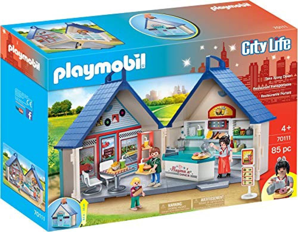 PLAYMOBIL City Life 70111 Ristorante Portatile Casa, Multicolore, dai 4 anni - N