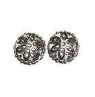New 14k white gold .88ct SI1 G round diamond Halo stud earring jackets Enhancers — photo 3