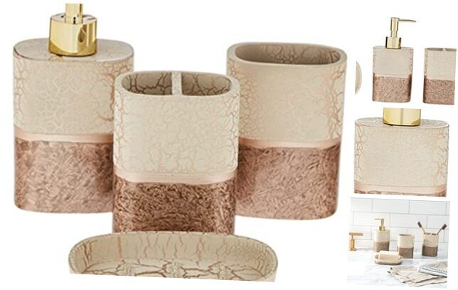 Bathroom Accessories Unique Collections Modern Classic 4 Piece Set Parker