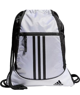Adidas Alliance II Sackpack Casual Drawstring Training Bag White New In bag