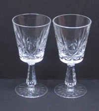 Waterford Rosslare Wine Goblets 6" Old Mark Lot of 2