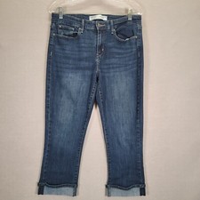 Signature by Levi Strauss Capri Jeans Women's Size 12 Blue Stretch Mid-Rise
