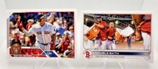 (2) Rafael Devers - 2023 Topps Series 1 #11 & 2022 Double Bath #229 - Red Sox!