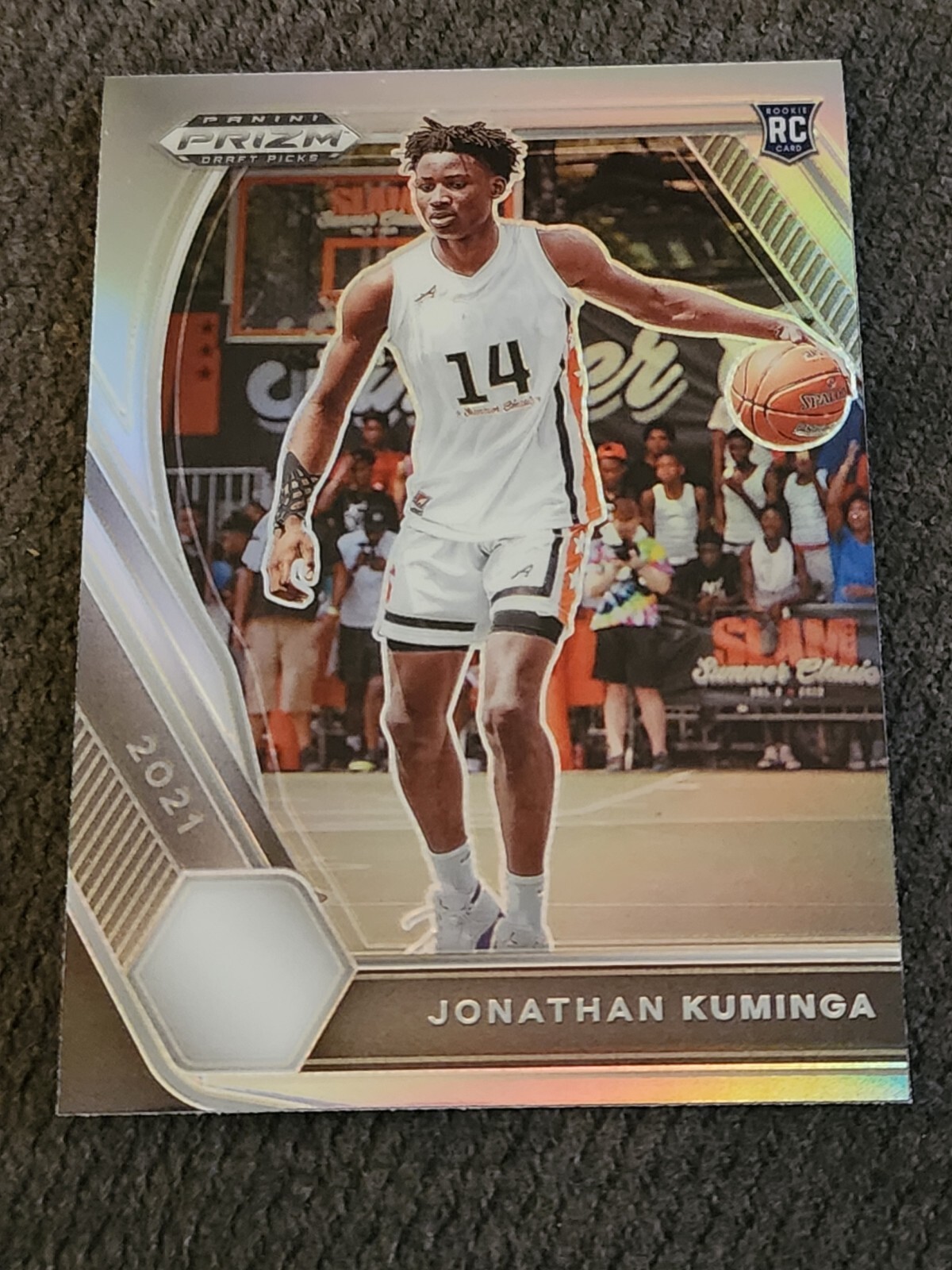 2021 Jonathan Kuminga  Prizm Draft Picks Silver Prizm Rookie RC #5 Warriors