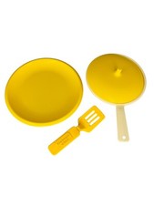 Vintage 1984 Little Tikes Party ware Frying Pan And Plate Replacements