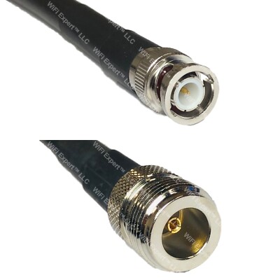 RFC400UF BNC MALE to N FEMALE Coaxial RF Cable USA-Ship Lot