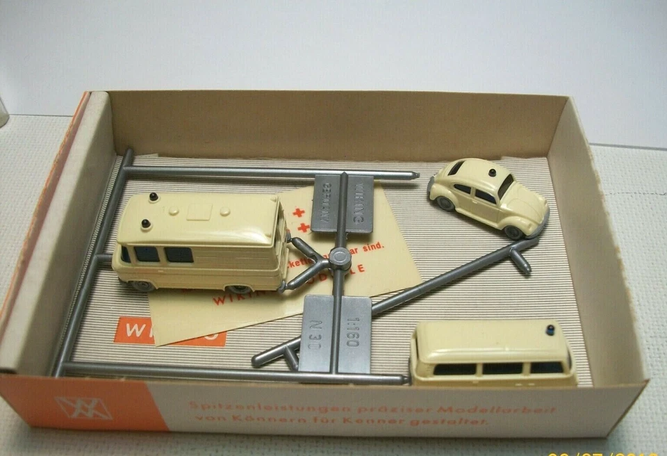 Vintage Wiking Modelos 1:160 Set (Volkswagen / Cruz Roja Set) con / Original. caja Foto 2 de 4