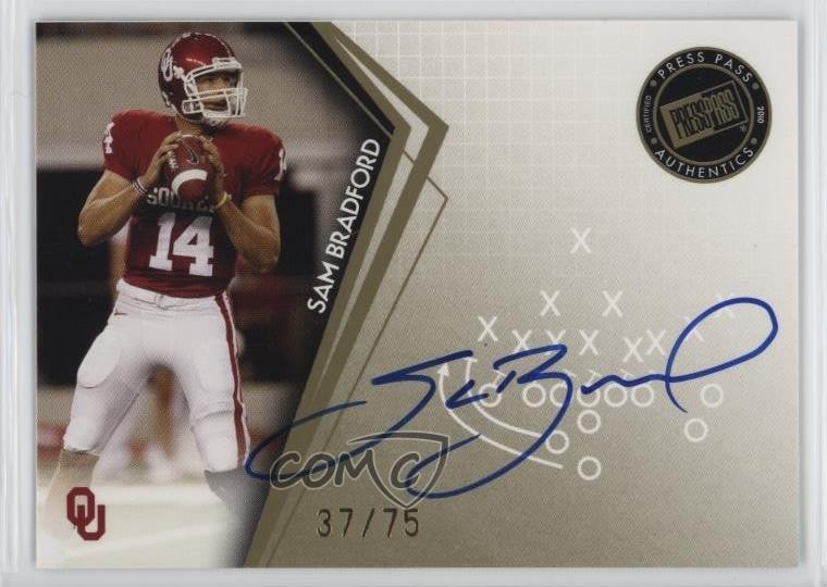 Sam Bradford Press Pass Autographs #PPSSB Gold
