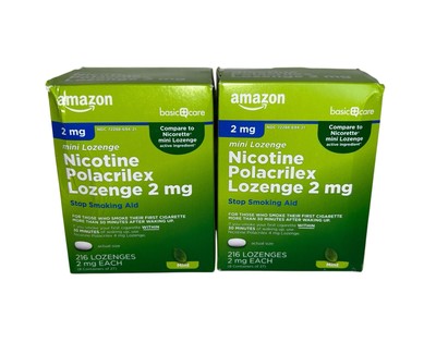 Amazon Basic Care 432 Mini Lozenge Nicotine Polacrilex Lozenge 2 mg