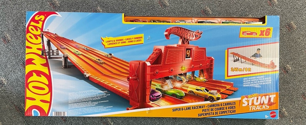 Hot Wheels Super 6 Lane Raceway Playset for sale online | eBay