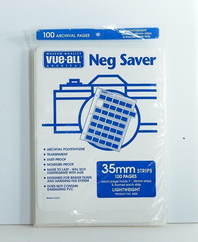 Vue All  35mm Negative Saver Sleeves  ( 7 strips of 5 ) 100 Pack  New Sealed