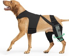 Dog Knee Brace for Torn ACL Hind Leg Rear Leg Wrap 2-Metal Stabilizers Vest