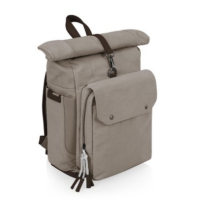 Picnic TIME Carmel Roll Top Backpack Cooler, Canvas Insulated Cooler Backpack...