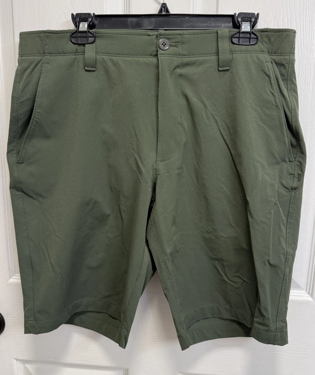 Under Armour Shorts Mens 36 Loose Green Tactical Fish Hunter Performance Chino